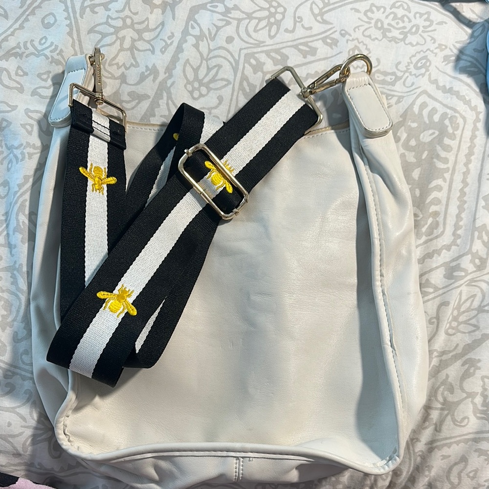 White crossbody purse